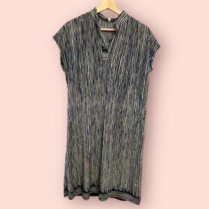 Vintage Navy Vertical Stripe Dress